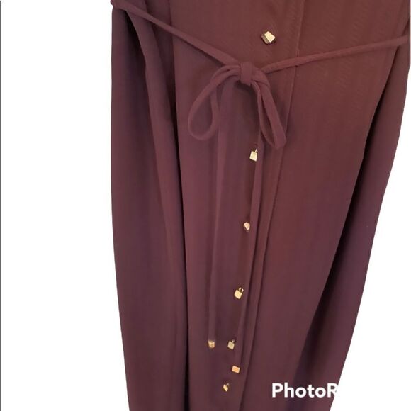New Plum Color Long Maxi Dress, Professional Work Dress - Size 14 - Picture 6 of 8